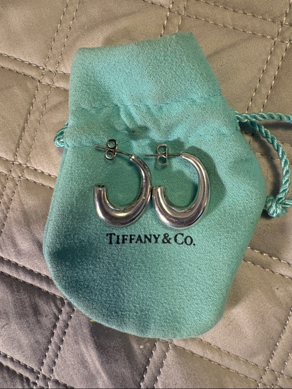 Tiffany & Co. Half Hoop Earrings - Silver